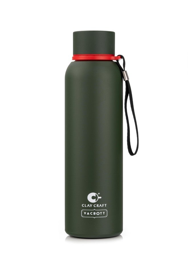 Clay Craft Vacbott Everest 700 Ml Double Wall Vacuum Insulated Stainless Steel Water Bottle | 24 Hrs Hot & 18 Hrs Cold | 1 Year Limited Warranty | Bis Certified| Made in India (Green) - Image 2
